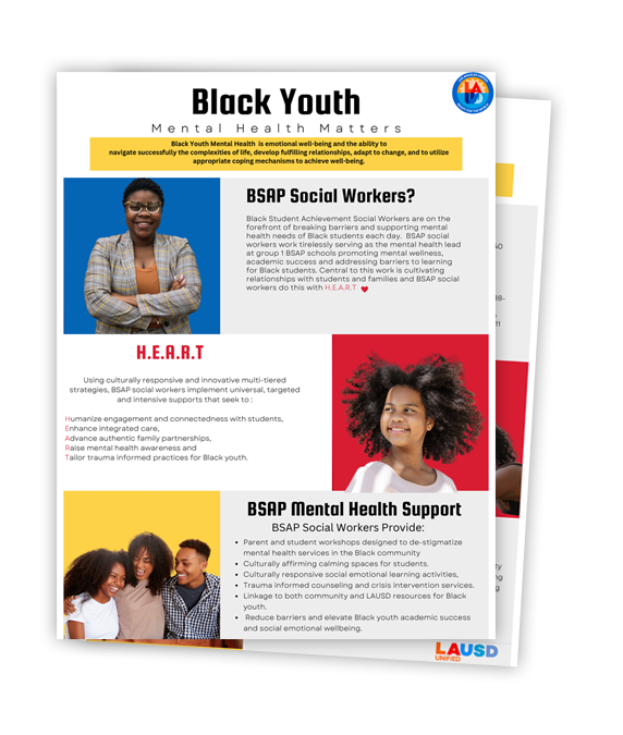 BSAP's Black Youth Mental Health Matters - flyer